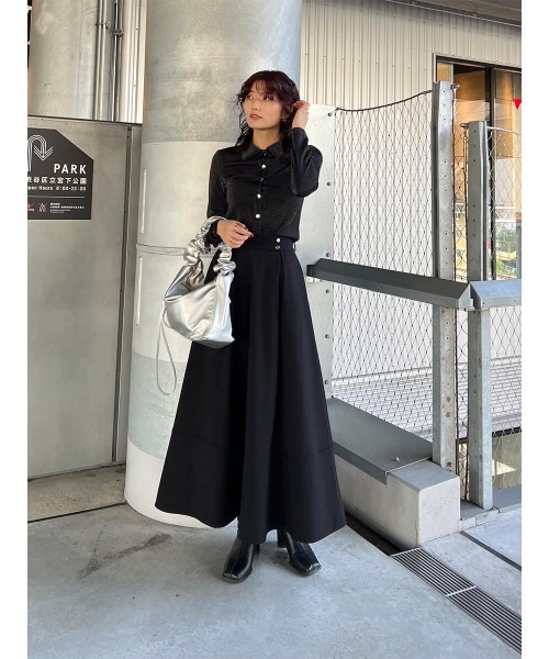 LVEU.（ラブユ.）の「【LVEU.】ギャザースクエアバッグ /  バッグ 鞄 BAG ハンドバッグ スクエア ギャザー ワンショルダー シルバー ショルダー くしゅくしゅ（ハンドバッグ・レディース・アイボリー/ブラック/シルバー・FREE）」の12枚目の写真