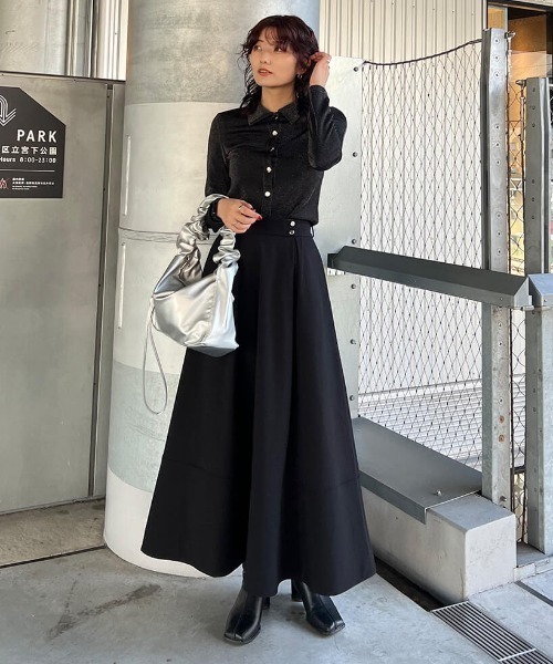 LVEU.（ラブユ.）の「【LVEU.】ギャザースクエアバッグ /  バッグ 鞄 BAG ハンドバッグ スクエア ギャザー ワンショルダー シルバー ショルダー くしゅくしゅ（ハンドバッグ・レディース・アイボリー/ブラック/シルバー・FREE）」の15枚目の写真