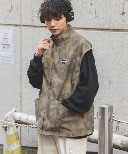 Ridingmania(ライディングマニア)の「【Ridingmania】ナイロン/ワッペンウォームアップミリタリーベスト(ベスト・メンズ・ライトグレー/ブラック/ブラウン系その他・MEDIUM/LARGE)」の6枚目の写真