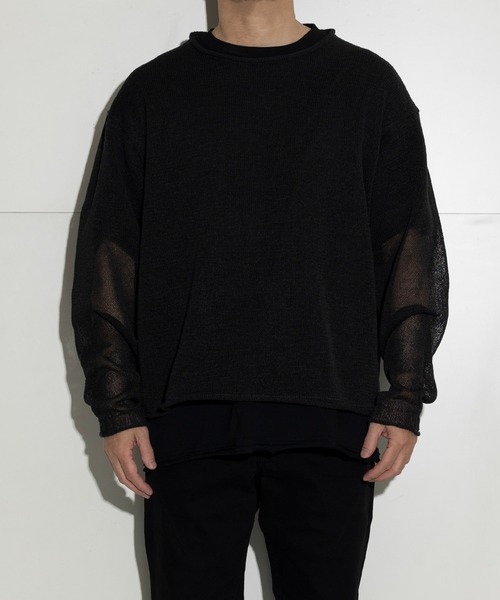AMOMENTO　Paper Yarn Collar Knit　サマーニット AMOMENTO Paper Yarn Collar Knit サマーニット