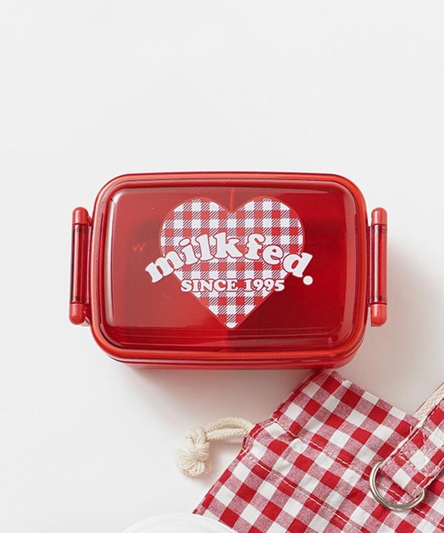 MILKFED.(ミルクフェド)の「GINGHAM LUNCH BOX(お弁当箱・レディース・レッド/ブラック・ONE SIZE)」の2枚目の写真