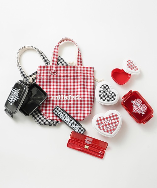 MILKFED.(ミルクフェド)の「GINGHAM LUNCH BOX(お弁当箱・レディース・レッド/ブラック・ONE SIZE)」の7枚目の写真