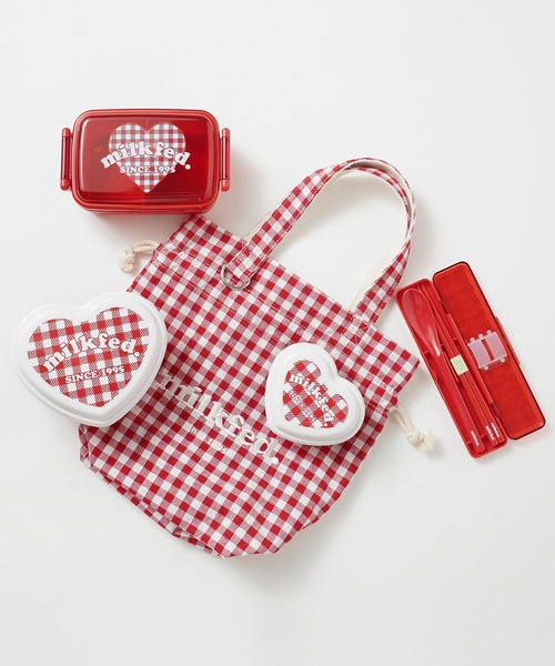 MILKFED.(ミルクフェド)の「GINGHAM LUNCH BOX(お弁当箱・レディース・レッド/ブラック・ONE SIZE)」の9枚目の写真