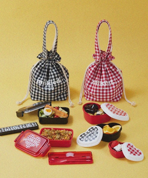 MILKFED.(ミルクフェド)の「GINGHAM LUNCH BOX(お弁当箱・レディース・レッド/ブラック・ONE SIZE)」の18枚目の写真
