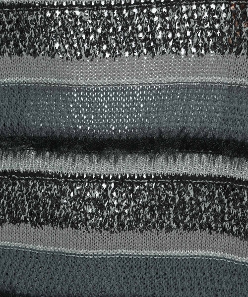 HARE（ハレ）の「MIXヤーンボーダーニット(HARE)（ニット/セーター・メンズ・ブラック/パープル・FREE）」の17枚目の写真