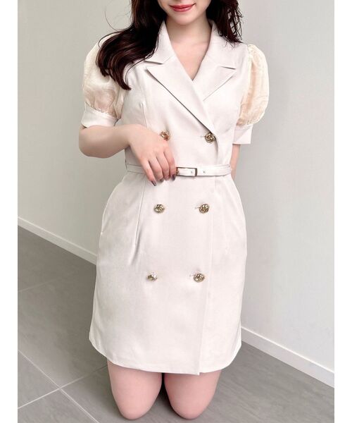 RESEXXY（リゼクシー）の「スリーブシアーデザインミニワンピース（ワンピース・レディース・その他1/ブラック/ピンク/アイボリー・FREE）」の2枚目の写真