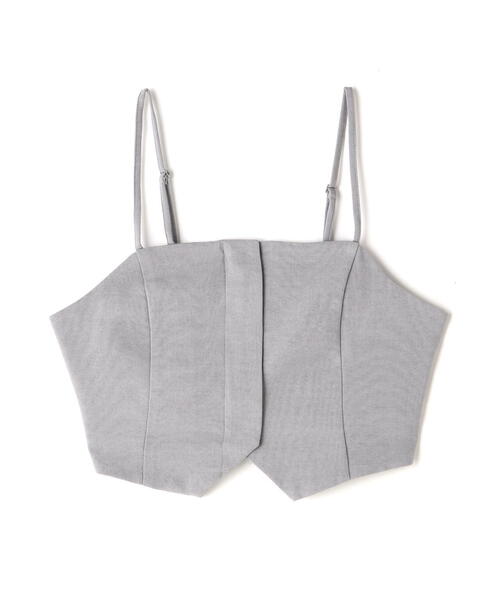 FREE'S MART(フリーズマート)の「気流染めフロントジップビスチェ(ベスト・レディース・ライトグリーン/グレー/ベージュ/ホワイト・FREE)」の5枚目の写真