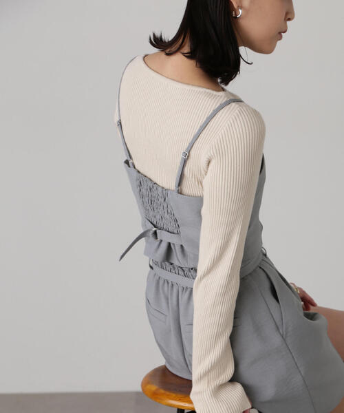 FREE'S MART(フリーズマート)の「気流染めフロントジップビスチェ(ベスト・レディース・ライトグリーン/グレー/ベージュ/ホワイト・FREE)」の11枚目の写真