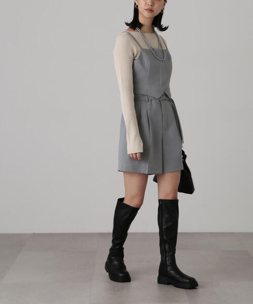 FREE'S MART(フリーズマート)の「気流染めフロントジップビスチェ(ベスト・レディース・ライトグリーン/グレー/ベージュ/ホワイト・FREE)」の15枚目の写真