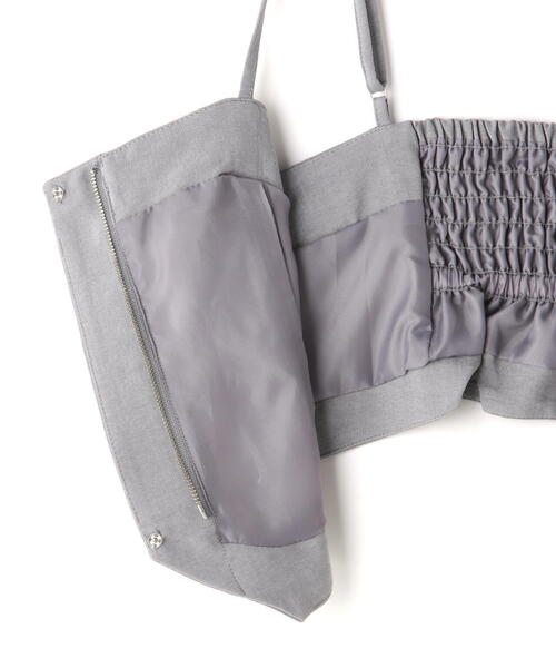 FREE'S MART(フリーズマート)の「気流染めフロントジップビスチェ(ベスト・レディース・ライトグリーン/グレー/ベージュ/ホワイト・FREE)」の16枚目の写真