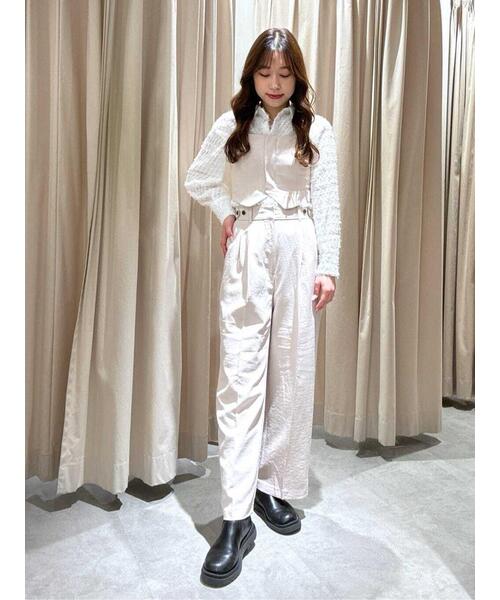 FREE'S MART(フリーズマート)の「気流染めフロントジップビスチェ(ベスト・レディース・ライトグリーン/グレー/ベージュ/ホワイト・FREE)」の22枚目の写真