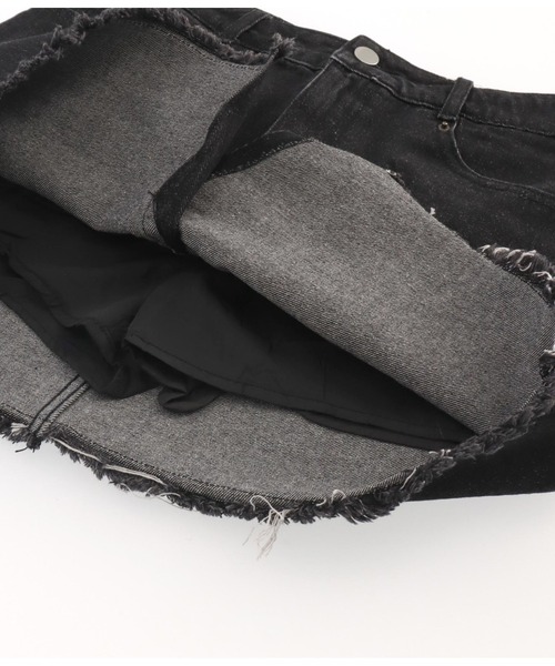 ANAP（アナップ）の「フロントスリットデニムミニスカート（デニムスカート・レディース・ブルー/ブラック・S/M）」の13枚目の写真