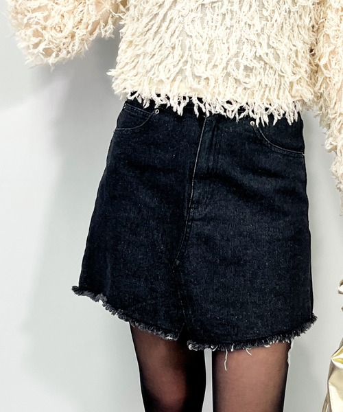 ANAP（アナップ）の「フロントスリットデニムミニスカート（デニムスカート・レディース・ブルー/ブラック・S/M）」の14枚目の写真