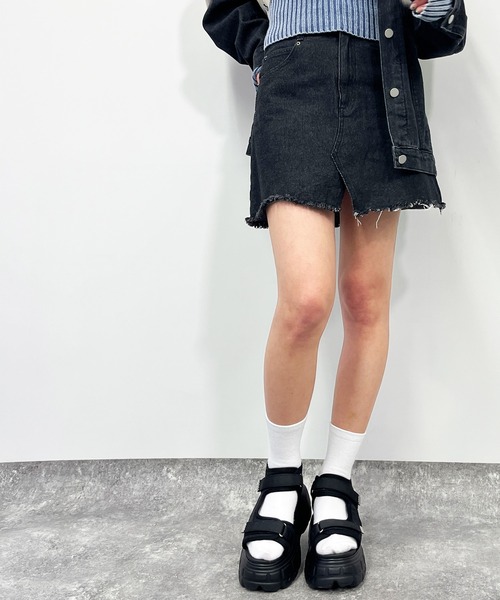 ANAP（アナップ）の「フロントスリットデニムミニスカート（デニムスカート・レディース・ブルー/ブラック・S/M）」の20枚目の写真