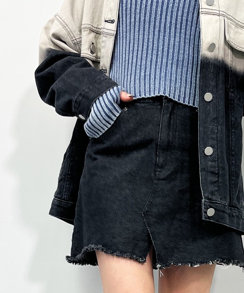 ANAP（アナップ）の「フロントスリットデニムミニスカート（デニムスカート・レディース・ブルー/ブラック・S/M）」の18枚目の写真