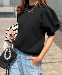 Emma Taylor | 【着ごこちシリーズ】ライトダンボールボリュームスリーブプルオーバー(Tシャツ/カットソー)