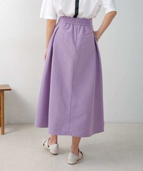 Bou Jeloud（ブージュルード）の「ソフトグログランタックフレアスカート（スカート・レディース・ブラック/ラベンダー・38）」の12枚目の写真