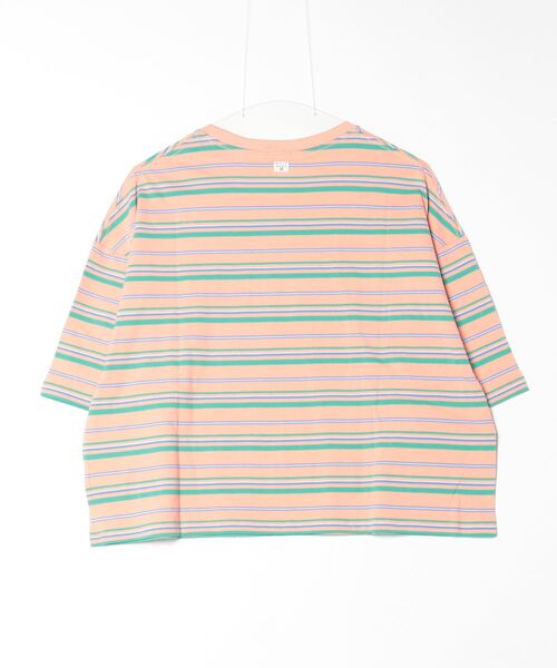 BILLABONG(ビラボン)の「BILLABONG/ビラボン クロップド丈 ボーダーTシャツ BE01C-205(Tシャツ/カットソー・レディース・ブルー系その他2/ブルー系その他/オレンジ系その他・M)」の4枚目の写真