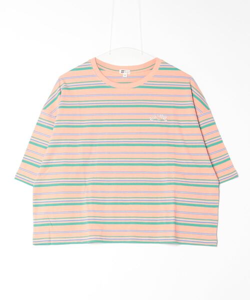 BILLABONG(ビラボン)の「BILLABONG/ビラボン クロップド丈 ボーダーTシャツ BE01C-205(Tシャツ/カットソー・レディース・ブルー系その他2/ブルー系その他/オレンジ系その他・M)」の10枚目の写真