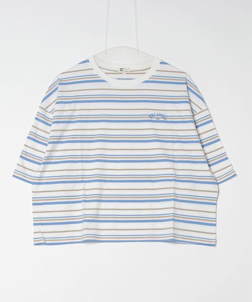 BILLABONG(ビラボン)の「BILLABONG/ビラボン クロップド丈 ボーダーTシャツ BE01C-205(Tシャツ/カットソー・レディース・ブルー系その他2/ブルー系その他/オレンジ系その他・M)」の21枚目の写真