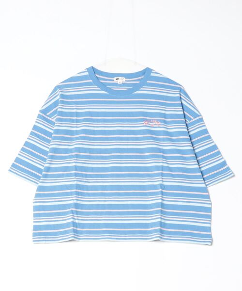BILLABONG(ビラボン)の「BILLABONG/ビラボン クロップド丈 ボーダーTシャツ BE01C-205(Tシャツ/カットソー・レディース・ブルー系その他2/ブルー系その他/オレンジ系その他・M)」の22枚目の写真