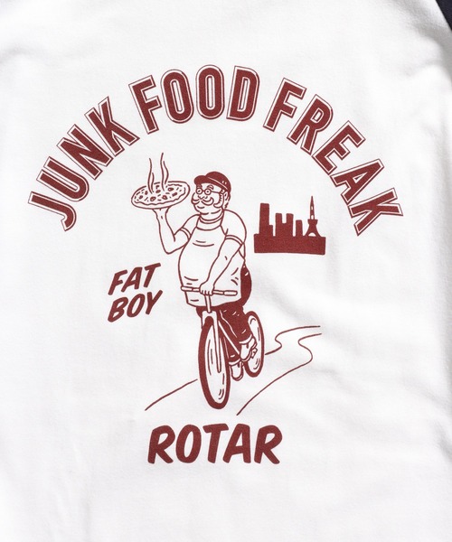 ROTAR（ローター）の「J&F DELIVERY Raglan Tee（Tシャツ/カットソー・メンズ・ブラック/ホワイト×ネイビー・LARGE/MEDIUM/X-LARGE/SMALL）」の6枚目の写真