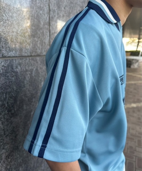 Snap club（スナップクラブ）の「【Snap club】サイドライン半袖ゲームシャツ（Tシャツ/カットソー・レディース・ブラック/グレイッシュブルー/アイボリー/ネイビー・M/L）」の5枚目の写真