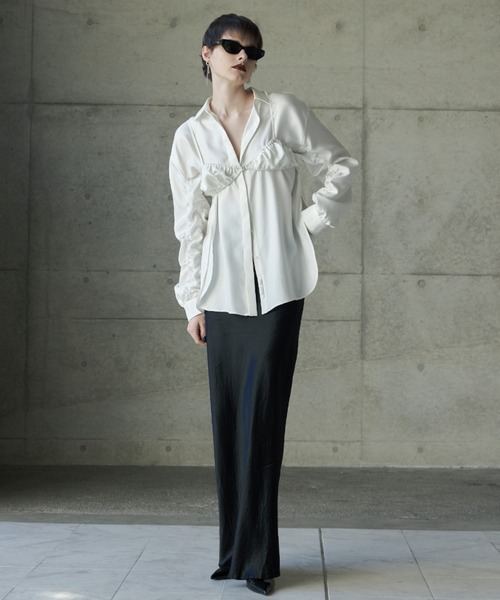 ブラウス シャツ bustier shirt(ビスチェシャツ) レディース JOSE MOON（ジョゼムーン）の「BUSTIER SET SHIRT/ビスチェ