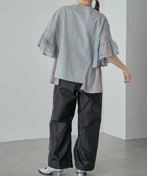 CREOLME（クレオルム）の「(CREOLME)サイドラインナイロンパンツ（その他パンツ・レディース・ブラック/ベージュ・SMALL/MEDIUM）」の5枚目の写真