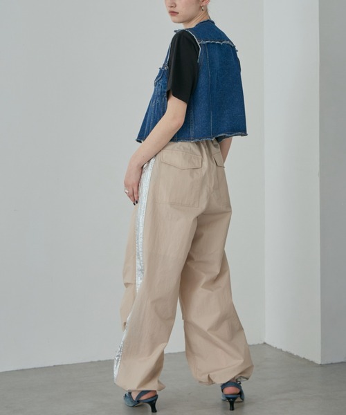 CREOLME（クレオルム）の「(CREOLME)サイドラインナイロンパンツ