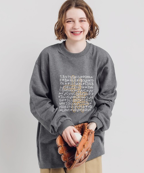 MUHET(ミュエータ)の「ロゴプリントロンT(Tシャツ/カットソー・レディース・オフホワイト/チャコールグレー・MEDIUM/X-LARGE)」の3枚目の写真