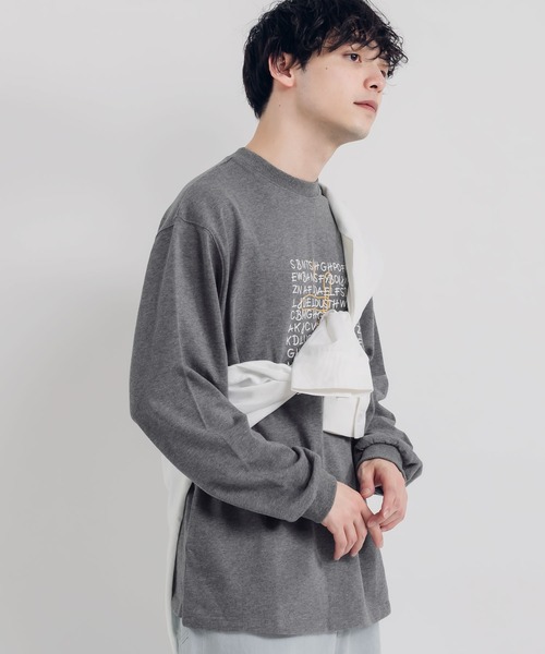 MUHET(ミュエータ)の「ロゴプリントロンT(Tシャツ/カットソー・レディース・オフホワイト/チャコールグレー・MEDIUM/X-LARGE)」の9枚目の写真