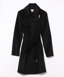 美品　マイケルコース　ウール混　チェスターコート　ライナー　取り外し可　黒　M 小さいサイズ】ウールモッサ ロングチェスターコート(チェスターコート