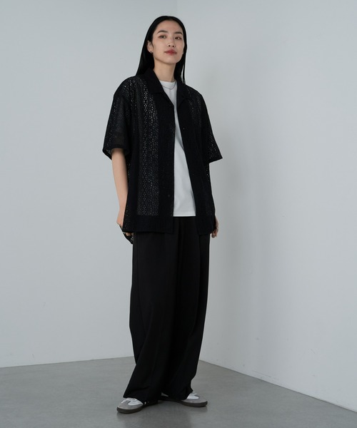 COLONY 2139（コロニートゥーワンスリーナイン）の「レース半袖シャツ（シャツ/ブラウス・メンズ・ホワイト/ブラック・MEDIUM/LARGE）」の17枚目の写真