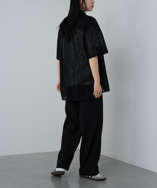 COLONY 2139（コロニートゥーワンスリーナイン）の「レース半袖シャツ（シャツ/ブラウス・メンズ・ホワイト/ブラック・MEDIUM/LARGE）」の18枚目の写真