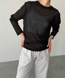 CANAL JEAN | El mar(エルマール) リネン混リブロングTシャツ(Tシャツ/カットソー)