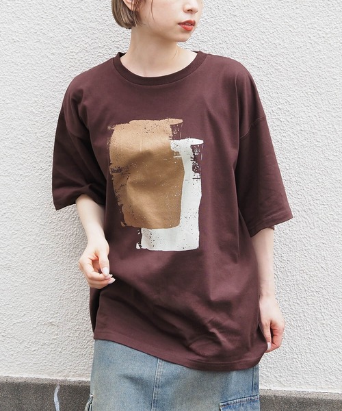 新品未使用 NAPTIME プリントBIGT- SHIRTS-総柄　＋キャップ NAPTIME プリントBIGT- SHIRTS-総柄