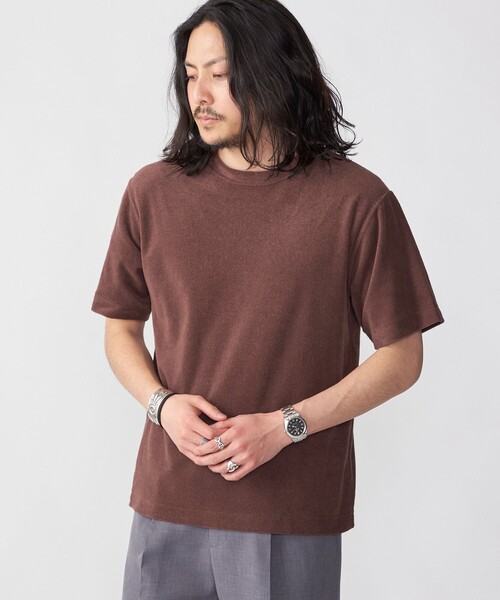 セール】SHIPS:〈抗菌・防臭〉PLA ポリ乳酸 パイル クルーネック T