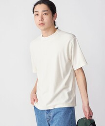 SHIPS:〈抗菌・防臭〉PLA ポリ乳酸 パイル クルーネック Tシャツ