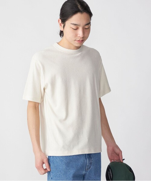 SHIPS(シップス)の「SHIPS:〈抗菌・防臭〉PLA ポリ乳酸 パイル クルーネック Tシャツ(Tシャツ/カットソー・メンズ・オフホワイト/ブラウン/ブラック・SMALL/X-LARGE/LARGE/MEDIUM)」の9枚目の写真