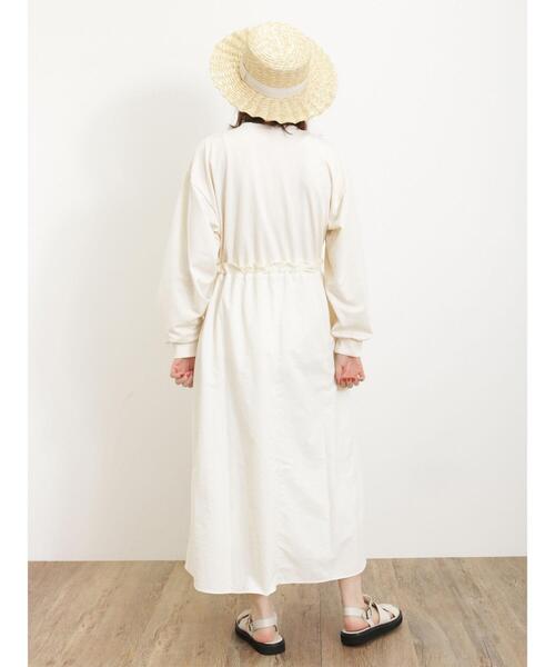 Samansa Mos2（サマンサ モスモス）の「◎ドッキング裏毛ワンピース（ワンピース・レディース・キナリ/カーキ/ブラック・F）」の7枚目の写真