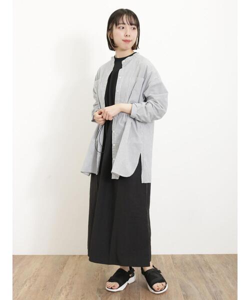 Samansa Mos2（サマンサ モスモス）の「◎ドッキング裏毛ワンピース（ワンピース・レディース・キナリ/カーキ/ブラック・F）」の12枚目の写真