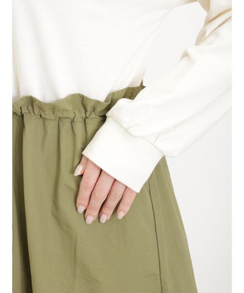 Samansa Mos2（サマンサ モスモス）の「◎ドッキング裏毛ワンピース（ワンピース・レディース・キナリ/カーキ/ブラック・F）」の21枚目の写真