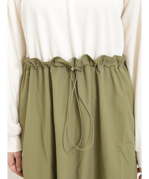 Samansa Mos2（サマンサ モスモス）の「◎ドッキング裏毛ワンピース（ワンピース・レディース・キナリ/カーキ/ブラック・F）」の22枚目の写真