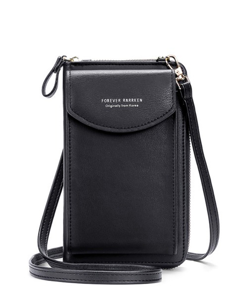 Miniministore(ミニミニストア)の「スマホショルダーバッグ 縦型 ミニポーチ(ショルダーバッグ・レディース・ブルー/カーキ/ネイビー/ワインレッド/グレー/キャメル/ブラック/ピンク/ピンクベージュ/パープル・FREE)」の1枚目の写真