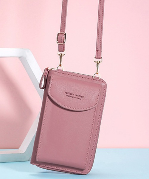 Miniministore(ミニミニストア)の「スマホショルダーバッグ 縦型 ミニポーチ(ショルダーバッグ・レディース・ブルー/カーキ/ネイビー/ワインレッド/グレー/キャメル/ブラック/ピンク/ピンクベージュ/パープル・FREE)」の11枚目の写真
