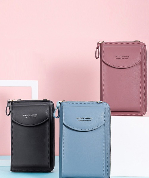 Miniministore(ミニミニストア)の「スマホショルダーバッグ 縦型 ミニポーチ(ショルダーバッグ・レディース・ブルー/カーキ/ネイビー/ワインレッド/グレー/キャメル/ブラック/ピンク/ピンクベージュ/パープル・FREE)」の12枚目の写真