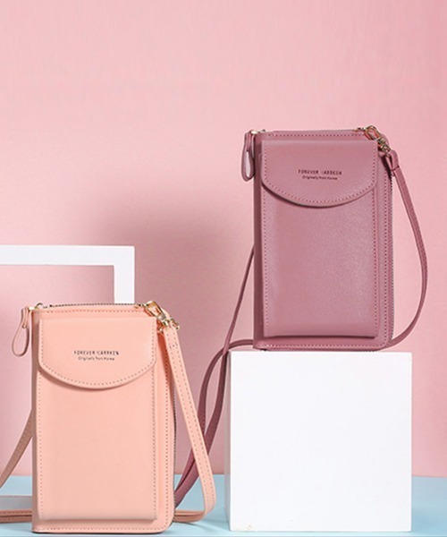 Miniministore(ミニミニストア)の「スマホショルダーバッグ 縦型 ミニポーチ(ショルダーバッグ・レディース・ブルー/カーキ/ネイビー/ワインレッド/グレー/キャメル/ブラック/ピンク/ピンクベージュ/パープル・FREE)」の13枚目の写真
