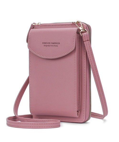 Miniministore(ミニミニストア)の「スマホショルダーバッグ 縦型 ミニポーチ(ショルダーバッグ・レディース・ブルー/カーキ/ネイビー/ワインレッド/グレー/キャメル/ブラック/ピンク/ピンクベージュ/パープル・FREE)」の15枚目の写真