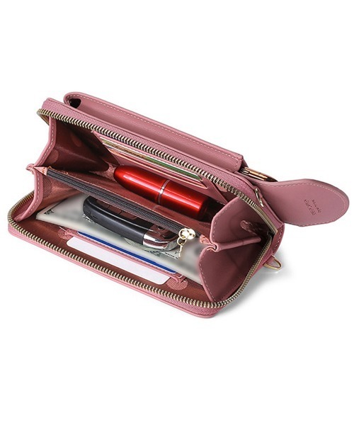 Miniministore(ミニミニストア)の「スマホショルダーバッグ 縦型 ミニポーチ(ショルダーバッグ・レディース・ブルー/カーキ/ネイビー/ワインレッド/グレー/キャメル/ブラック/ピンク/ピンクベージュ/パープル・FREE)」の18枚目の写真